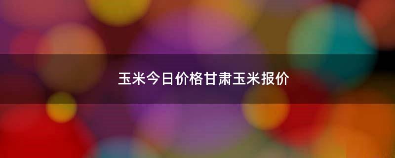 甘肃玉米种子成长与无限可能，一粒种子的成长行情分析